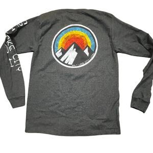 Utah Mountain Rainbow Long Sleeve Shirt Hiker Core Women Small Hiking Outdoors